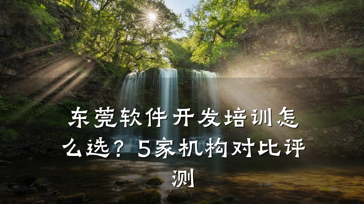 东莞软件开发培训怎么选?5家机构对比评测