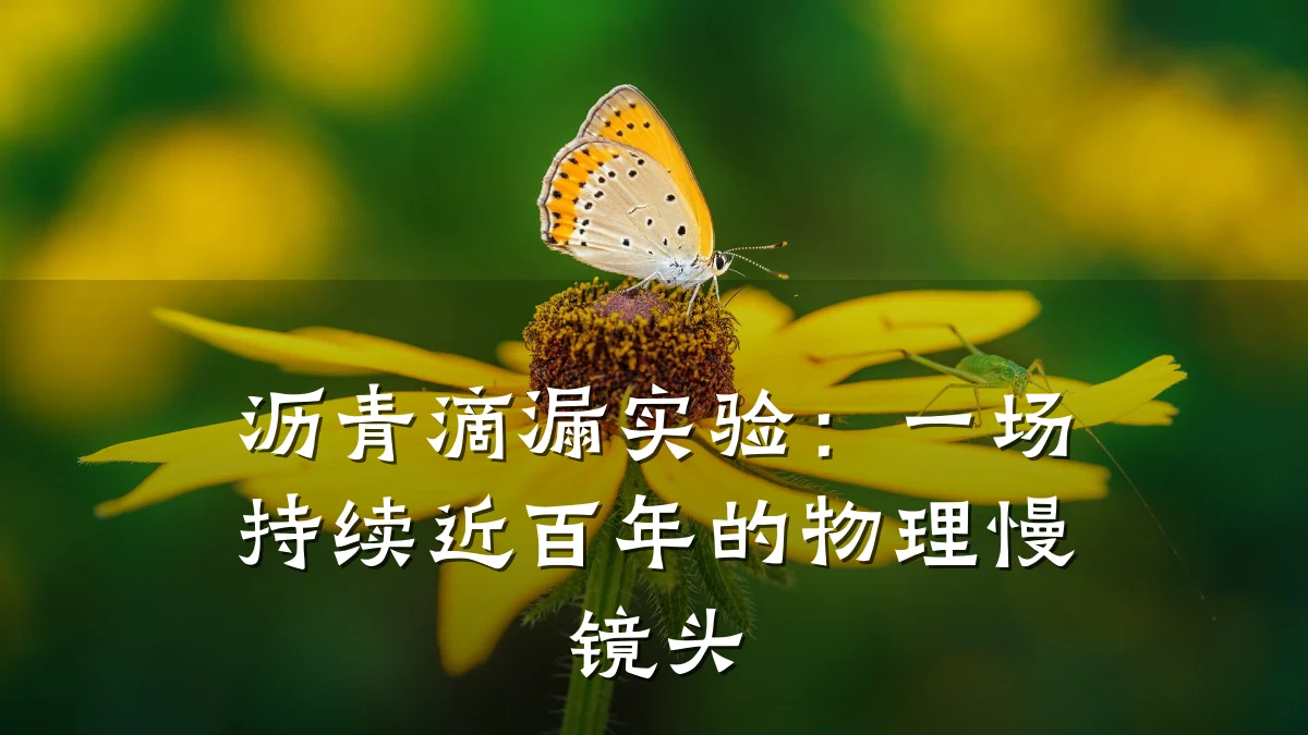 沥青滴漏实验:一场持续近百年的物理慢镜头