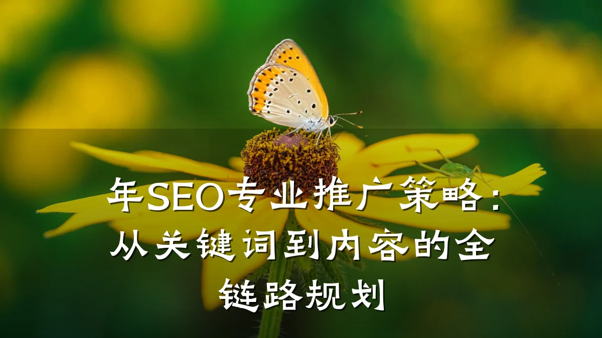 年SEO专业推广策略：从关键词到内容的全链路规划