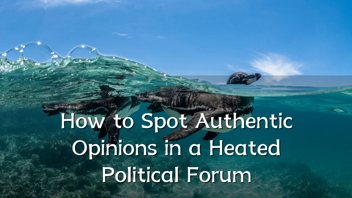 How to Spot Authentic Opinions in a Heated Political Forum
