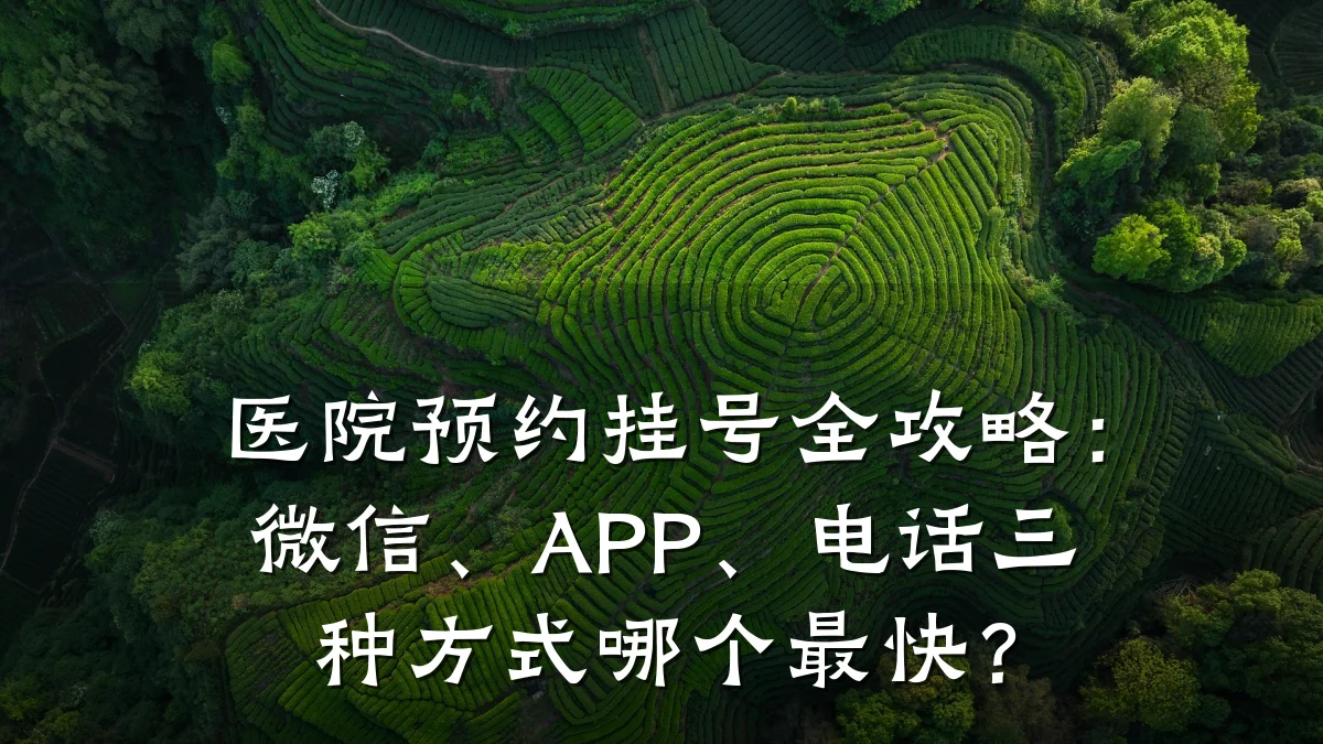 医院预约挂号全攻略:微信、APP、电话三种方式哪个最快?