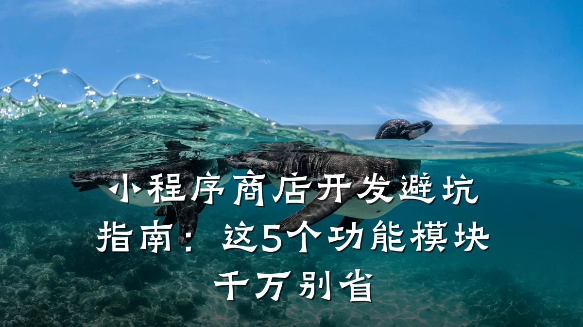 小程序商店开发避坑指南:这5个功能模块千万别省