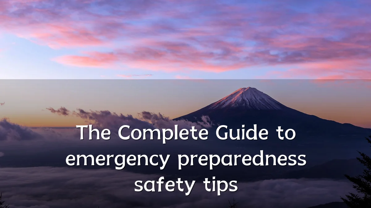 The Complete Guide to emergency preparedness safety tips