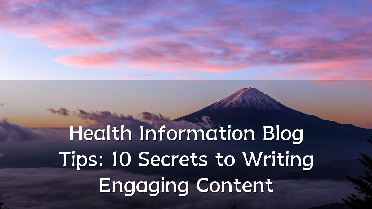 Health Information Blog Tips: 10 Secrets to Writing Engaging Content