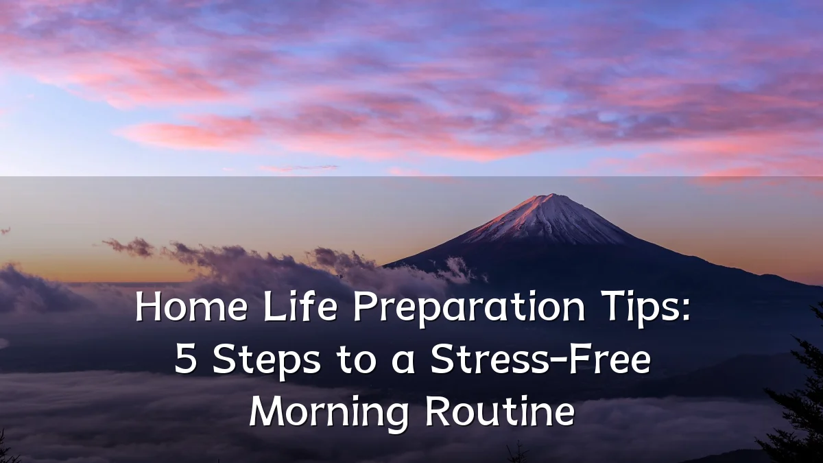 Home Life Preparation Tips: 5 Steps to a Stress-Free Morning Routine