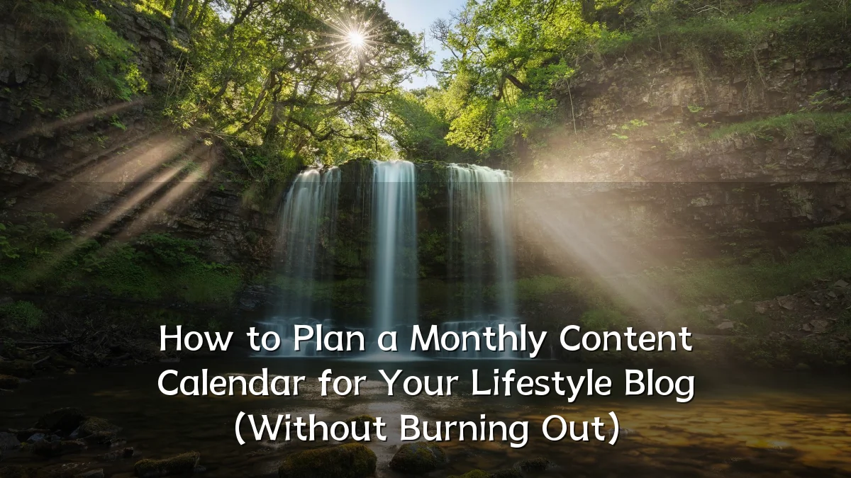 How to Plan a Monthly Content Calendar for Your Lifestyle Blog (Without Burning Out)