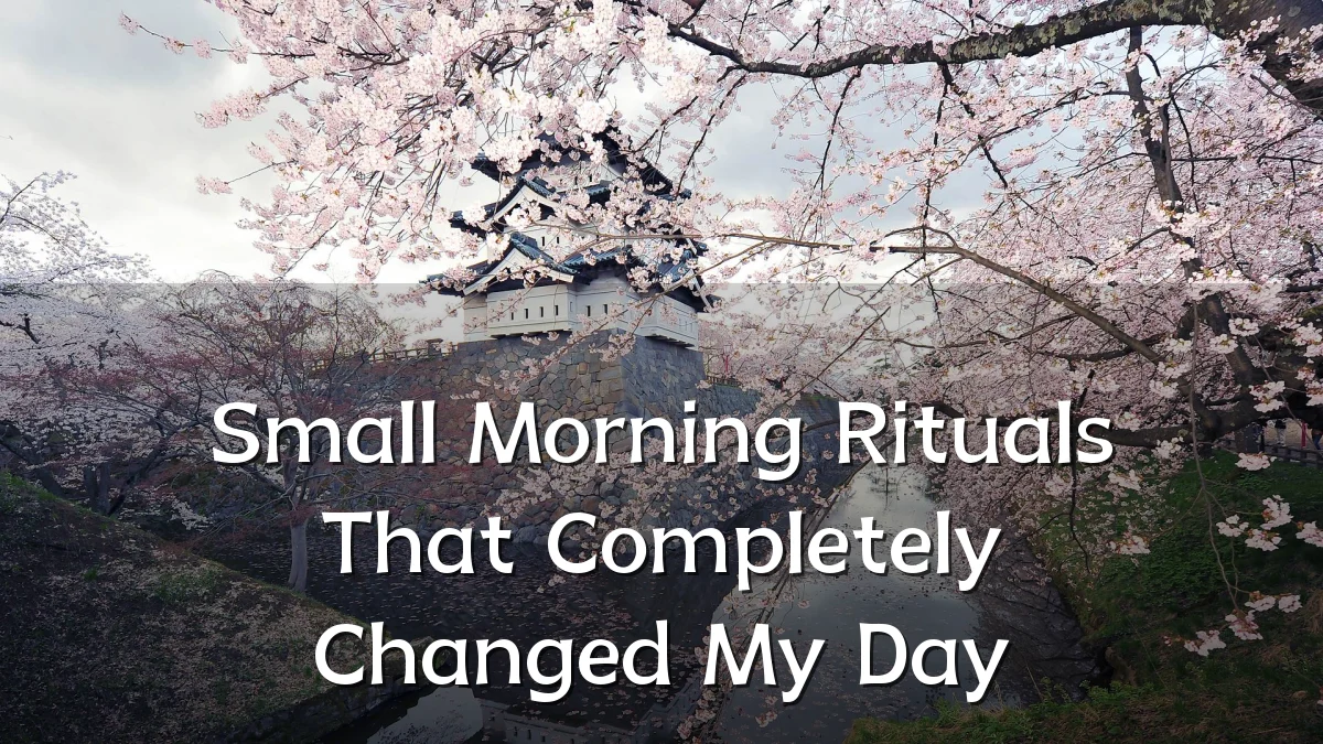 Small Morning Rituals That Completely Changed My Day