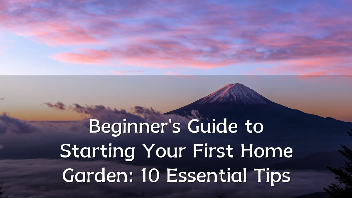 Beginner's Guide to Starting Your First Home Garden: 10 Essential Tips