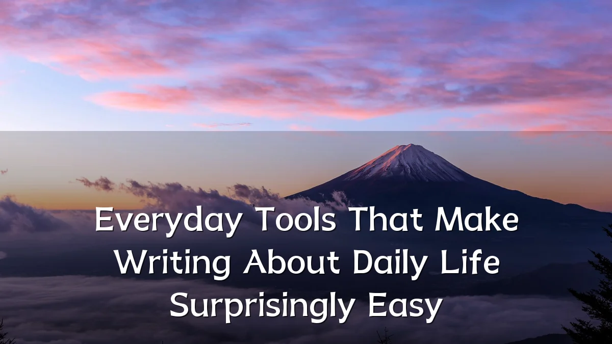 Everyday Tools That Make Writing About Daily Life Surprisingly Easy