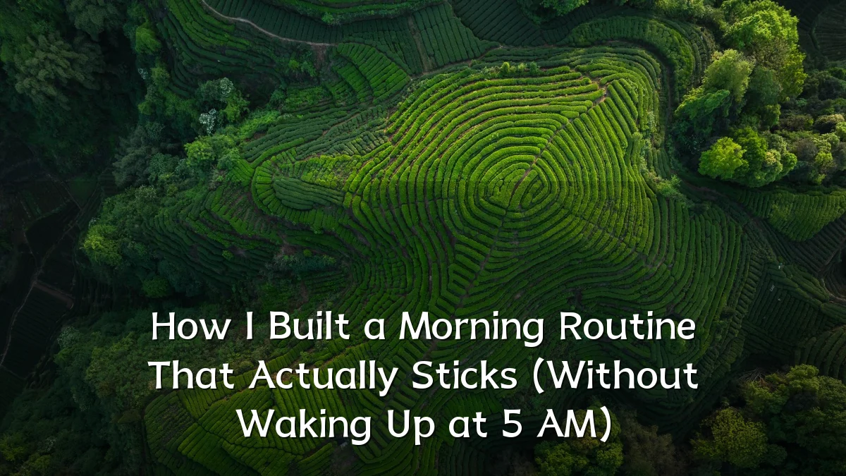 How I Built a Morning Routine That Actually Sticks (Without Waking Up at 5 AM)