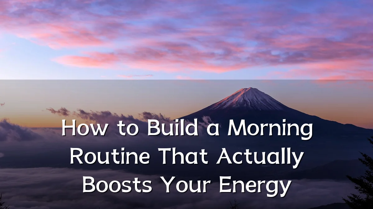 How to Build a Morning Routine That Actually Boosts Your Energy