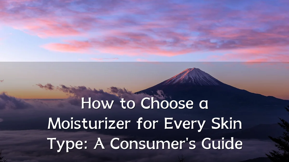 How to Choose a Moisturizer for Every Skin Type: A Consumer's Guide