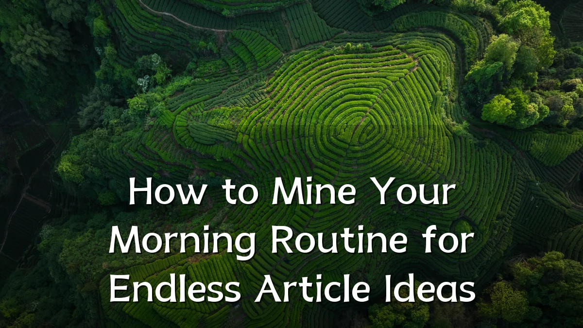How to Mine Your Morning Routine for Endless Article Ideas