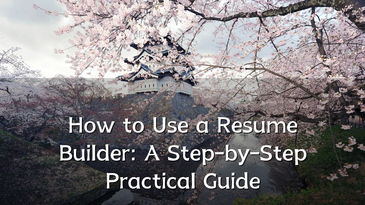 How to Use a Resume Builder: A Step-by-Step Practical Guide