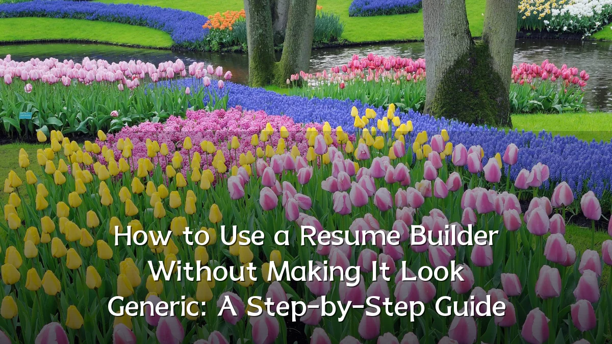 How to Use a Resume Builder Without Making It Look Generic: A Step-by-Step Guide
