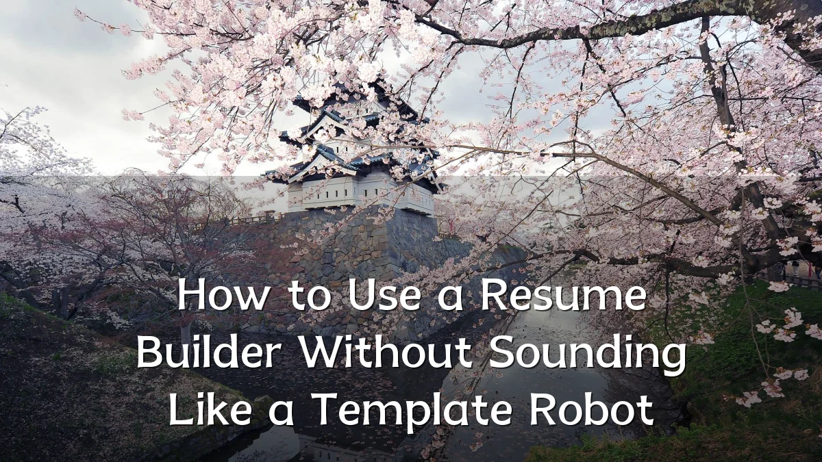 How to Use a Resume Builder Without Sounding Like a Template Robot