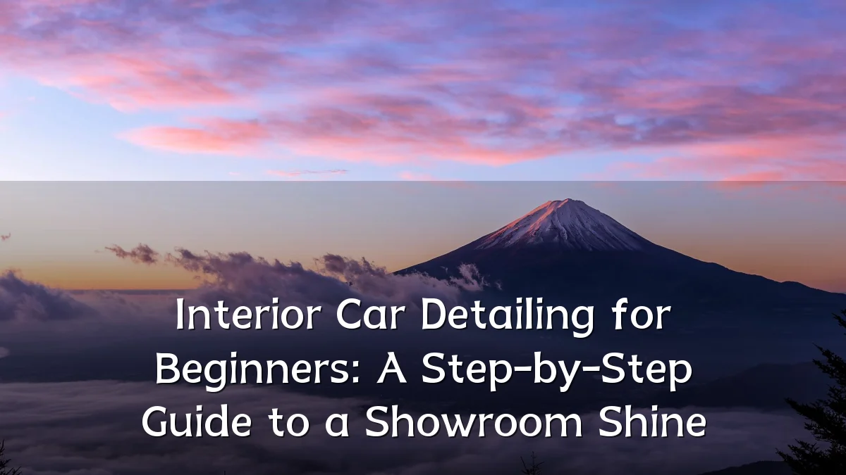 Interior Car Detailing for Beginners: A Step-by-Step Guide to a Showroom Shine