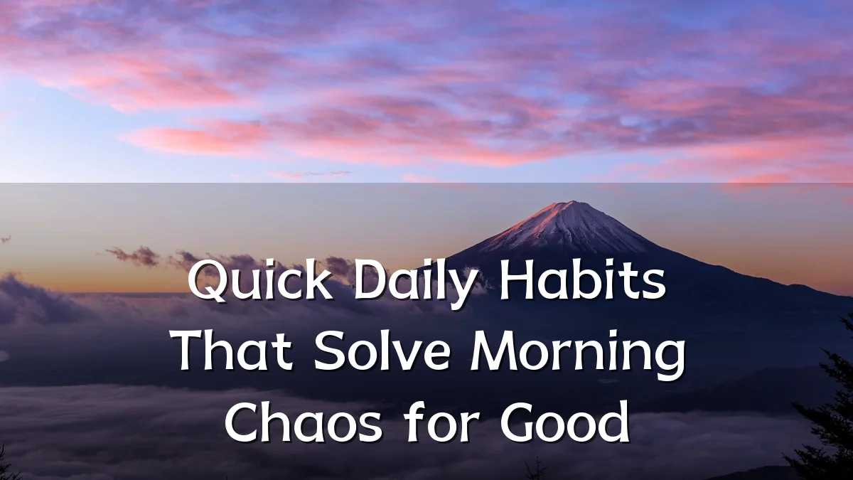 Quick Daily Habits That Solve Morning Chaos for Good