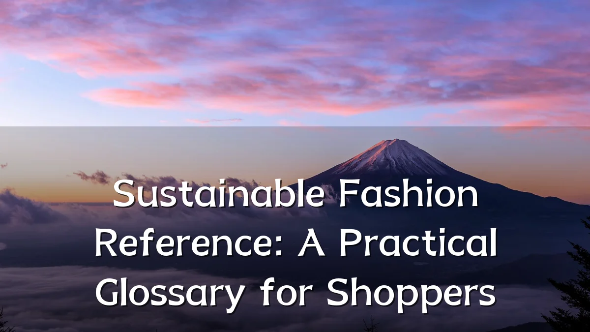 Sustainable Fashion Reference: A Practical Glossary for Shoppers