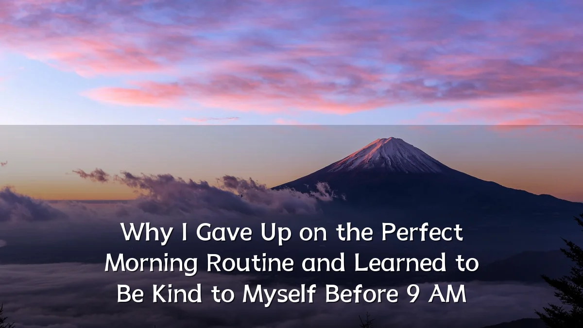 Why I Gave Up on the Perfect Morning Routine and Learned to Be Kind to Myself Before 9 AM